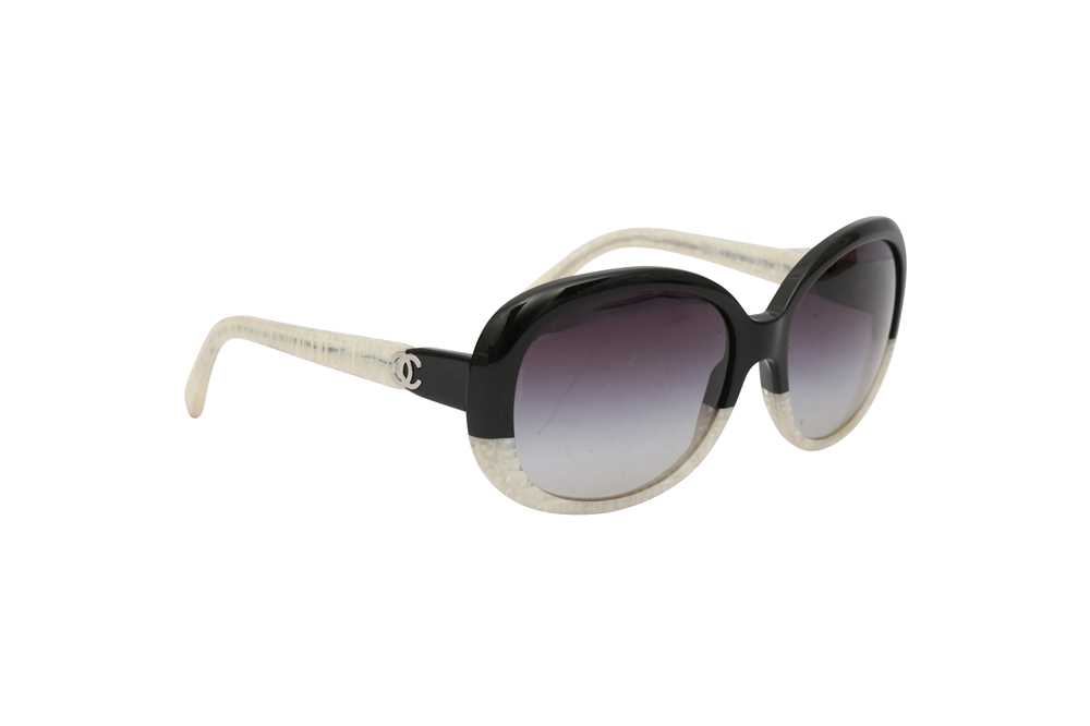 Lot 570 - Chanel Monochrome Tweed Sunglasses