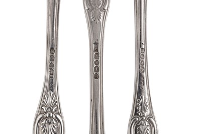 Lot 238 - EARL OF DUNMORE - FOUR GEORGE IV / WILLIAM IV STERLING SILVER TABLESPOONS