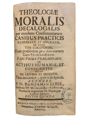 Lot 3 - Elbel (Benjamin) Theologiae Moralis Decalogalis