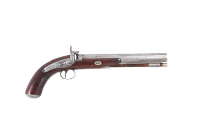 Lot 539 - A PERCUSSIAN TARGET OR DUELLING PISTOL BY COLLINS, 19TH CENTURY