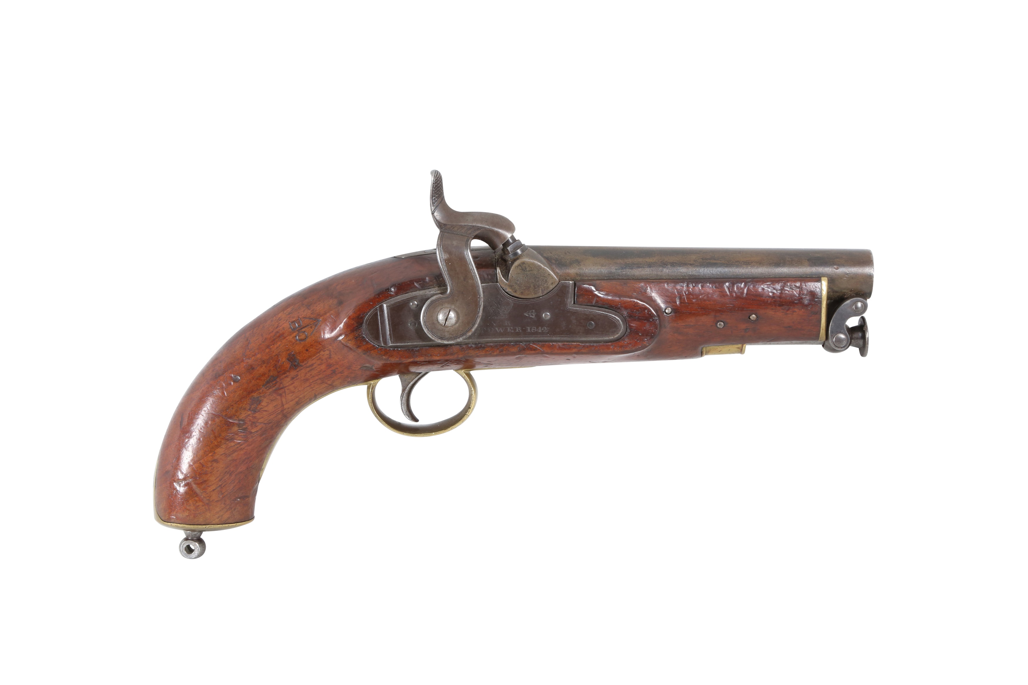 Lot 538 A MILITARY SERVICE PERCUSSION PISTOL BY
