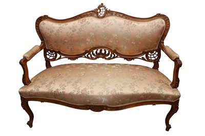 Lot 607 - A FRENCH ROCOCO REVIVAL WALNUT SALON SUITE, 20TH CENTURY