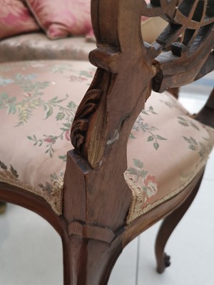 Lot 607 - A FRENCH ROCOCO REVIVAL WALNUT SALON SUITE, 20TH CENTURY