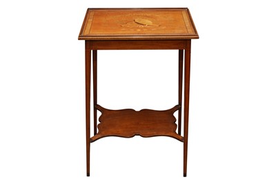 Lot 605 - A SHERATON REVIVAL SATINWOOD OCCASIONAL TABLE, LATE 19TH CENTURY