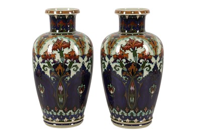 Lot 434 - A PAIR OF ROZENBURG VASES, EARLY 20TH CENTURY
