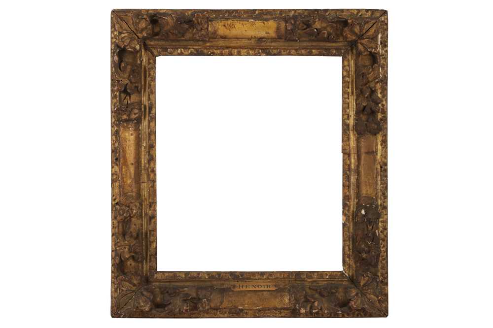 Lot 241 - A FRENCH OAK LOUIS XIV CARVED AND GILDED LE BRUN FRAME