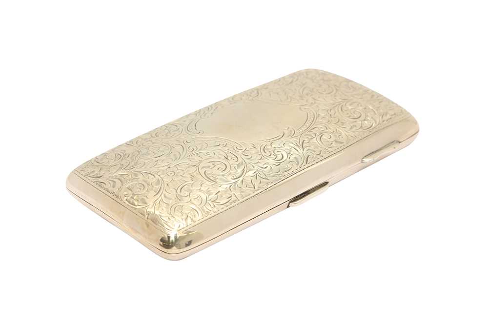 Lot 41 - A GEORGE V STERLING SILVER CIGAR CASE, BIRMINGHAM 1912 BY JOSEPH GLOSTER LTD