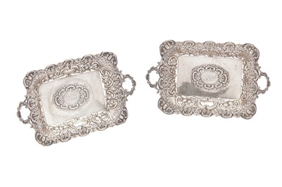 Lot 181 - A PAIR OF EDWARDIAN STERLING SILVER BASKETS, BIRMINGHAM 1902 BY CHARLES HORNER