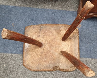 Lot 543 - A VERNACULAR ELM TABLE, PROBABLY 19TH CENTURY