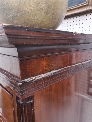Lot 586 - A GEORGE III MAHOGANY CHEST ON CHEST