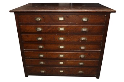 Lot 572 - A PINE PLAN CHEST, LATE 19TH/EARLY 20TH CENTURY