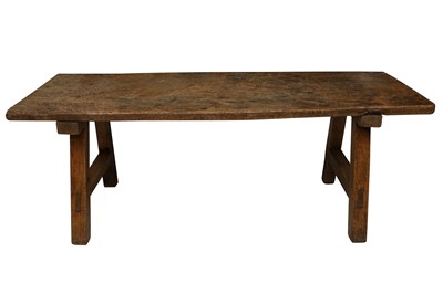 Lot 546 - A OAK RECTANGULAR LOW TABLE, 17TH CENTURY AND LATER