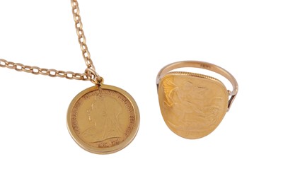 Lot 38 - A LATE VICTORIAN HALF SOVEREIGN PENDANT