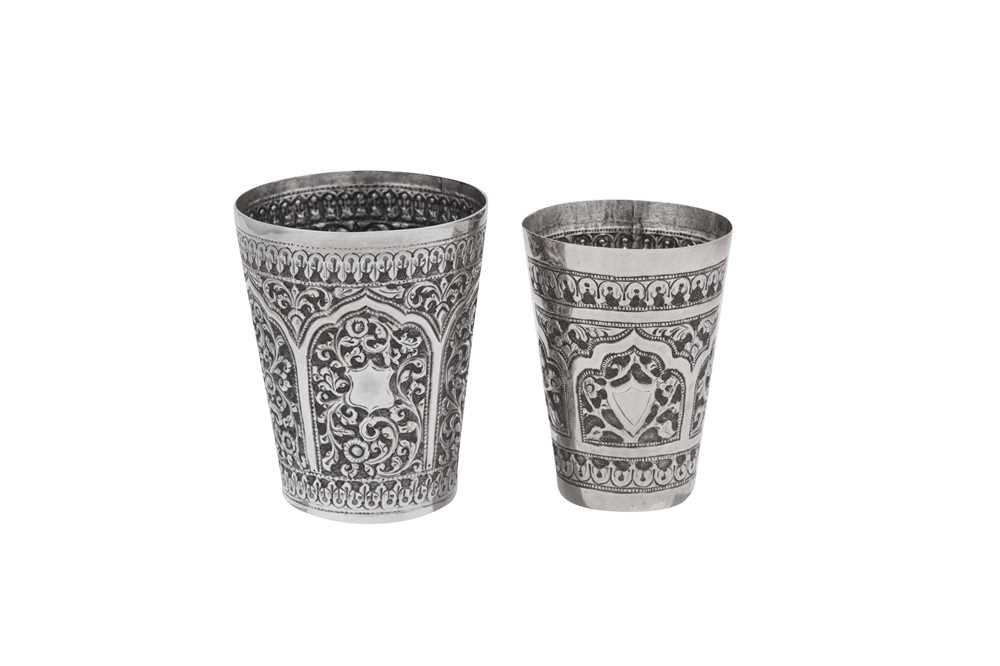 Lot 67 - A late 19th / early 20th century Anglo - Indian silver beaker, Poona or Bombay circa 1900