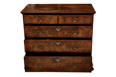 Lot 551 - A WALNUT CHEST OF DRAWERS, LATE 17TH/EARLY 18TH CENTURY