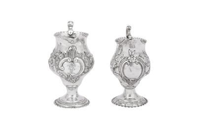 Lot 478 - Two George III sterling silver cream jugs, London 1780 by Nathaniel Appleton & Ann Smith (reg. 26th July 1775)