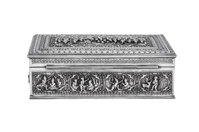 Lot 94 - A fine late 19th century Burmese silver casket or box, Rangoon circa 1890