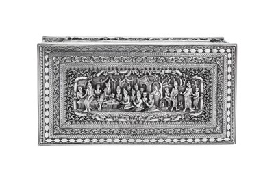 Lot 94 - A fine late 19th century Burmese silver casket or box, Rangoon circa 1890