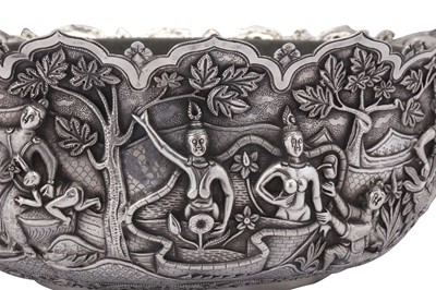 Lot 86 - A mid-20th century Thai unmarked silver jardinière, Chiang Mai circa 1960