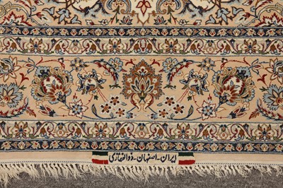 Lot 11 - AN EXTREMELY FINE SIGNED PART SILK ISFAHAN RUG, CENTRAL PERSIA