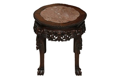 Lot 583 - A CHINESE HARDWOOD TABLE, LATE 19TH/EARLY 20TH CENTURY