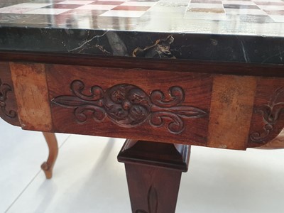 Lot 614 - A WILLIAM IV ROSEWOOD  AND IVORY MOUNTED TABLE