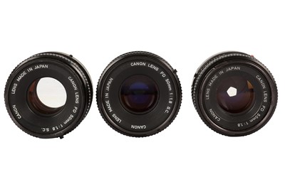 Lot 137 - A Group of Canon 50mm f/1.8 FD Lenses