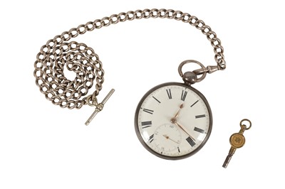 Lot 115 - A GEORGE IV STERLING SILVER CASED POCKET WATCH
