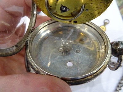 Lot 115 - A GEORGE IV STERLING SILVER CASED POCKET WATCH