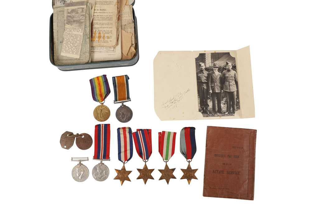 Lot 536 - A COLLECTION OF WWI AND WWII MEDALS