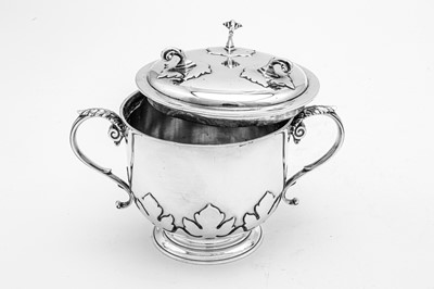 Lot 180 - A George V sterling silver porringer cup and cover, London 1923 by Catchpole & Williams Ltd