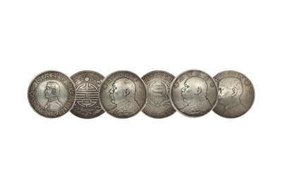 Lot 312 - SIX CHINESE REPUBLIC PERIOD COINS.