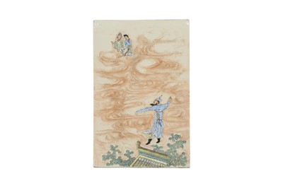 Lot 362 - A CHINESE PORCELAIN PANEL.