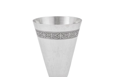 Lot 376 - A George V sterling silver vase, London 1927 by Charles Boyton & Son Ltd