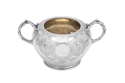 Lot 422 - A Victorian sterling silver twin handled sugar bowl, London 1874 by Samuel Smith (Goldsmiths Alliance)