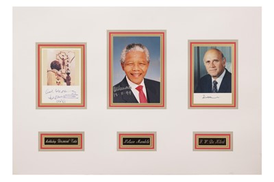 Lot 762 - Mandela (Nelson), Desmond Tutu and Frederik Willem de Klerk