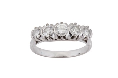 Lot 47 - A five-stone diamond ring