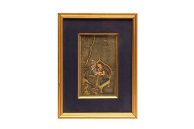 Lot 1165 - THREE LATE MUGHAL-REVIVAL INDIAN PAINTINGS