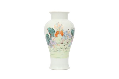 Lot 633 - A CHINESE FAMILLE ROSE BALUSTER 'BOYS' VASE.