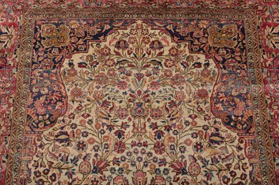 Lot 97 - A VERY FINE ANTIQUE SILK KASHAN PRAYER RUG, CENTRAL PERSIA