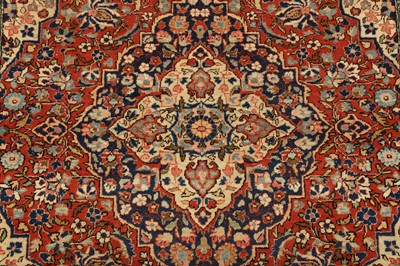 Lot 8 - A FINE KASHAN RUG, CENTRAL PERSIA