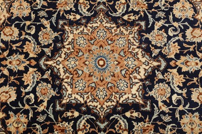 Lot 33 - AN EXTREMELY FINE PART SILK NAIN RUG, CENTRAL PERSIA