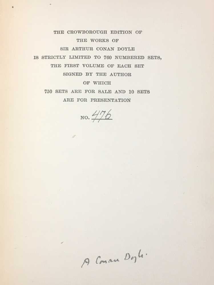 Lot 45 - Doyle (Arthur Conan) The Works, signed