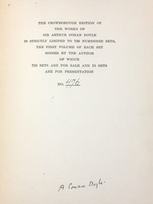 Lot 31 - Doyle (Arthur Conan) The Works, signed