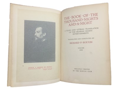 Lot 42 - Burton (Richard, trans.) The Book of the Thousand Nights and a Night