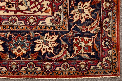 Lot 84 - A VERY FINE ISFAHAN PRAYER RUG, CENTRAL PERSIA