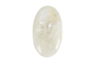 Lot 119 - A CARVED RAINBOW MOONSTONE