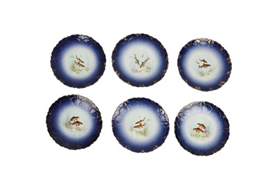 Lot 217 - A SET OF SIX LIMOGES PORCELAIN CABINET TYPE PLATES, LATE 19TH/EARLY 20TH CENTURY