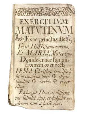 Lot 35 - [Prayer Book] Manuscript. [c.1650]
