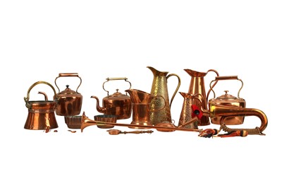 Lot 96 - A LARGE COLLECTION OF COPPER KITCHENALIA, 19TH CENTURY
